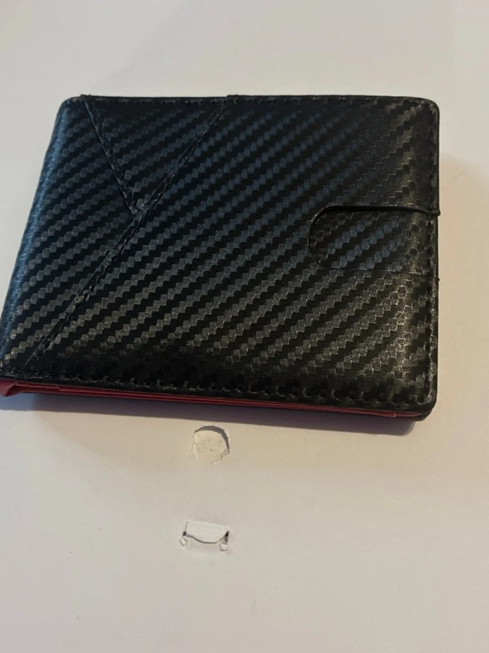 Slim Carbon-Texture Card Holder Wallet for Men - Black
